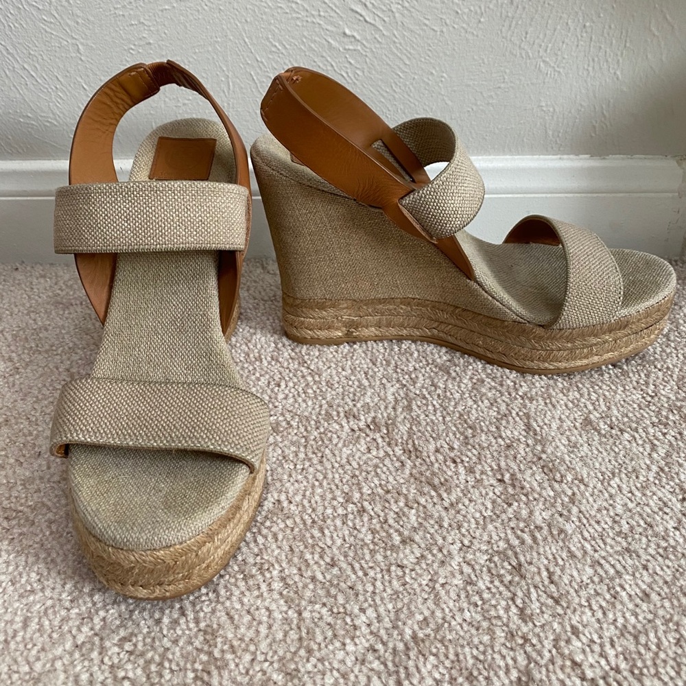 Tory Burch 2Band Slingback Espadrille Wedge Sandal